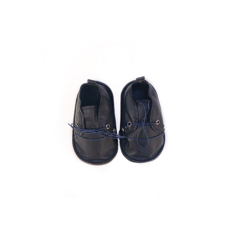 Leather Shoes - Navy