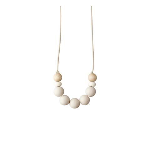 Mommy Teething Necklace - Creme