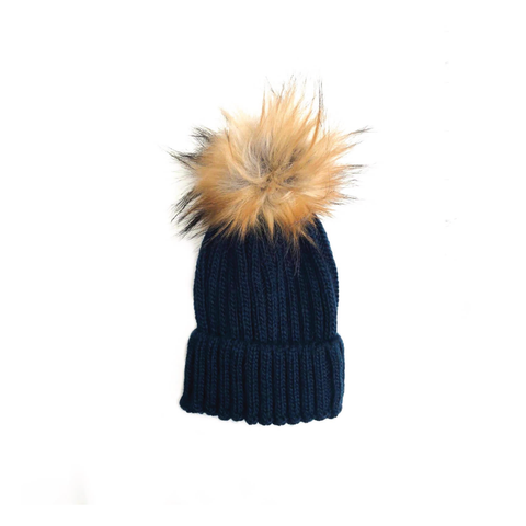 Knitted Beanie - Navy