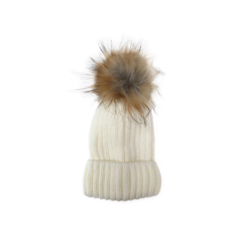 Knitted Beanie - Off-white