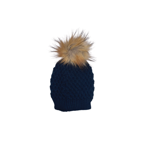 Knitted Beanie - Navy