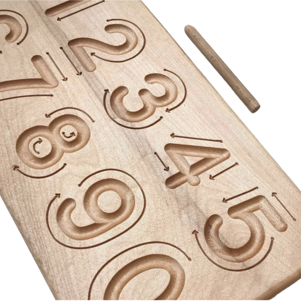 Wooden Tracing Board - English Numerals