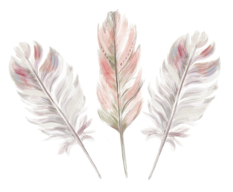 Boho Pink Feather Decal Set