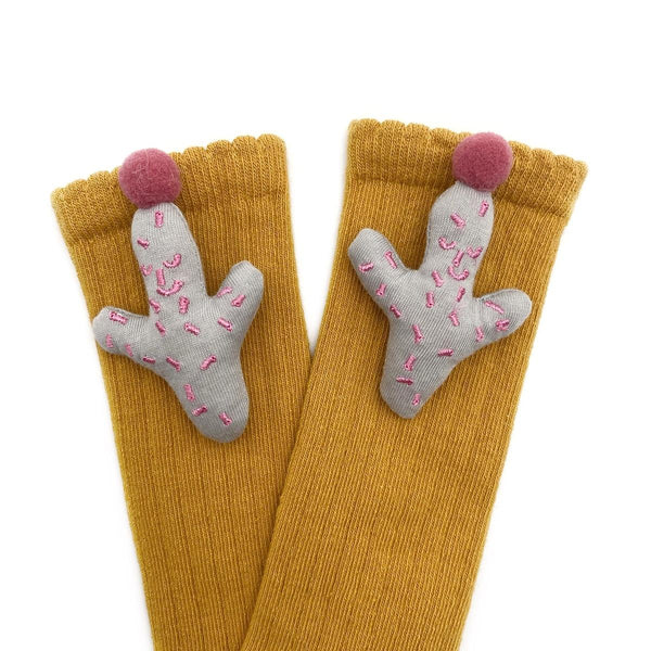 Cactus Socks - Mustard