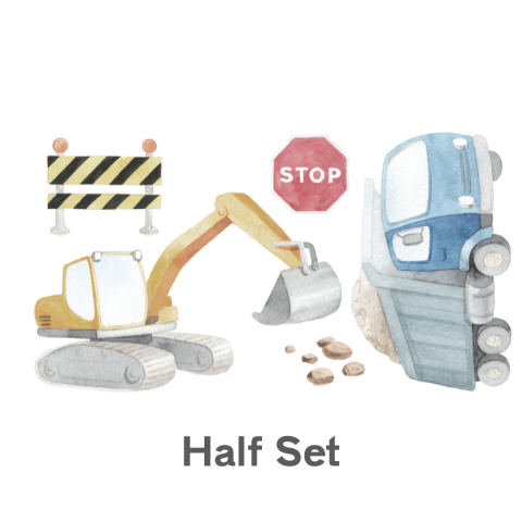 Construction and Trucks Decal Set