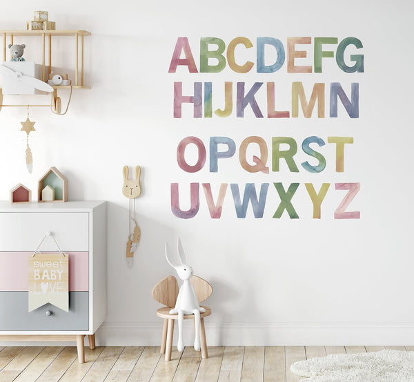 Watercolor Alphabet Set