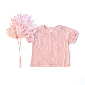 Elastic Sleeve Top - Pink