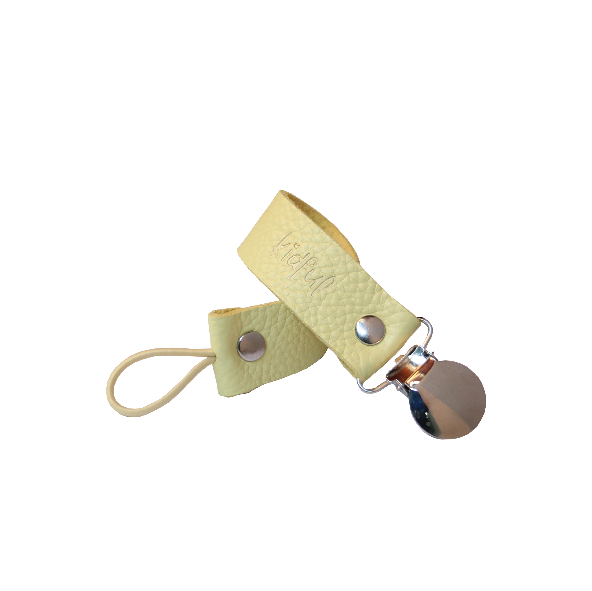 Leather Pacifier Holder - Lemon