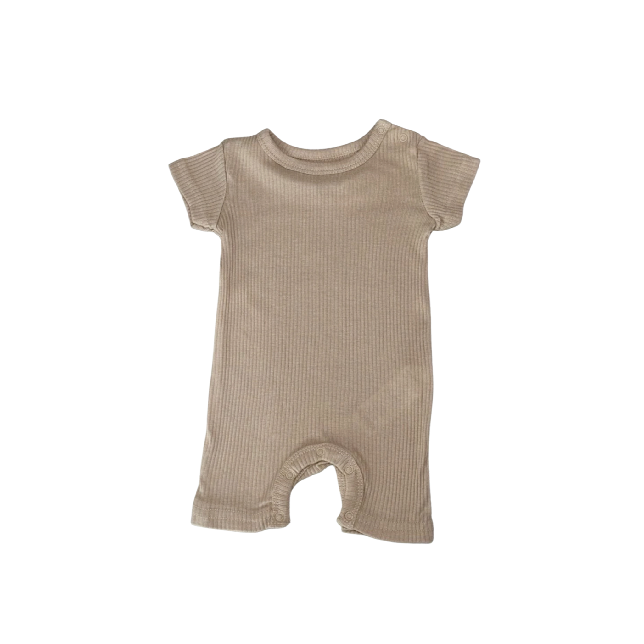 Ribbed Romper - Wheat