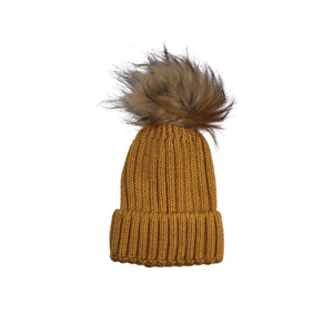 Knitted Beanie - Mustard