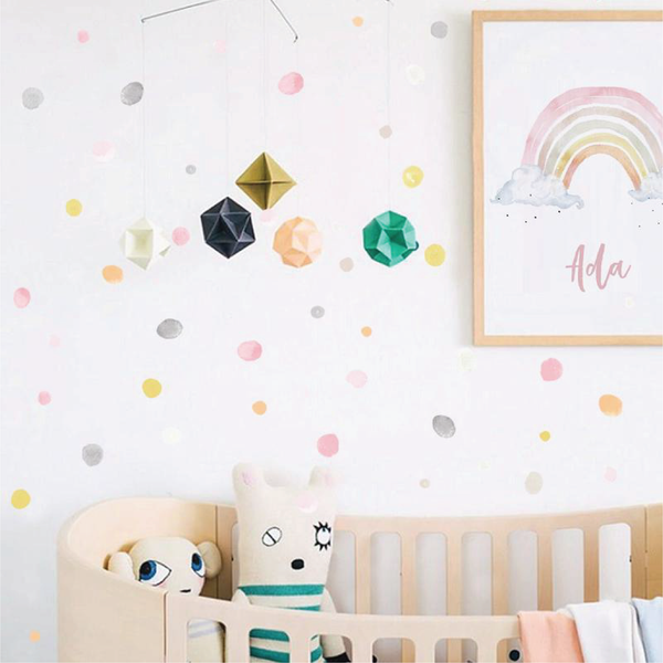 Polka Dots Wall Sticker - Pink